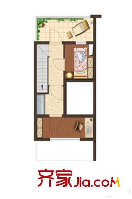紫菁庭別墅四層戶型圖 2室3廳2衛(wèi)1廚
