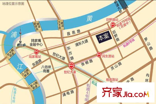陸家嘴濱江公館區(qū)位圖