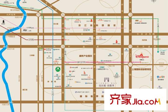 陽(yáng)光城麗景灣區(qū)位圖