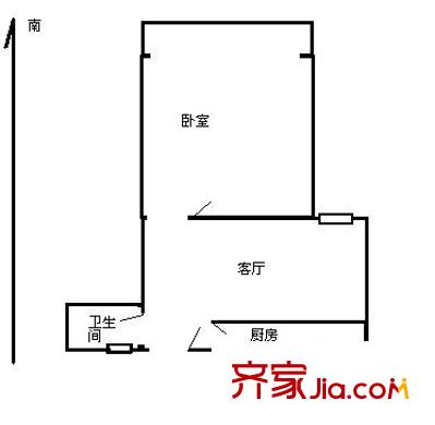 浦興苑 1室 戶型圖