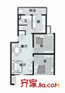 建德花园玫瑰苑户型图上海 建德花园(玫瑰苑) 户型图 2室2厅1卫1厨