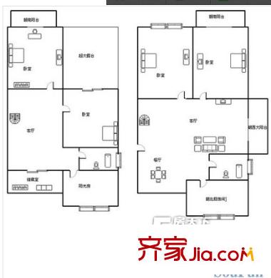 平江智荟苑户型图户型图 4室2厅2卫1厨