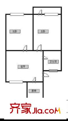 綠川小區(qū) 2室 戶型圖