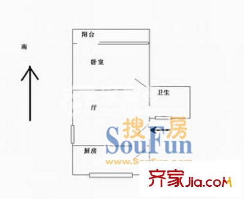  綠川小區(qū)1室1廳1衛(wèi)1廚