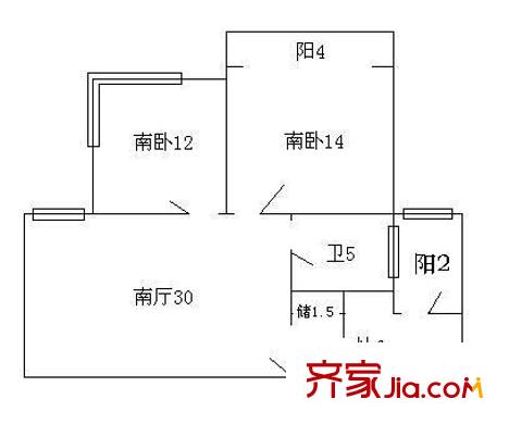 上海 雙秀家園北園 戶型圖