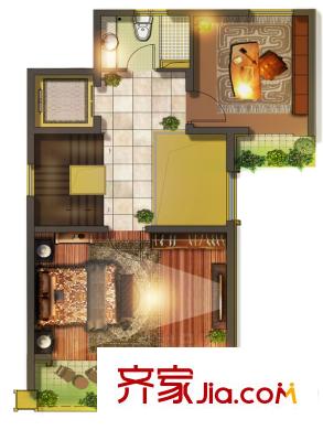 保集瀾灣17#215平小聯(lián)排二層 3室2廳2衛(wèi)1廚