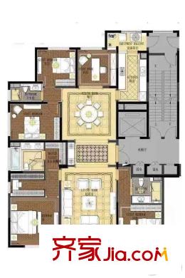 九龍倉濱江壹十八B戶型 4室2廳3衛(wèi)1廚