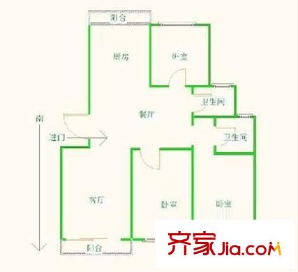 上海 海富花園 戶型圖