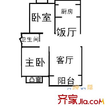 上海 鑫港苑2室 戶型圖