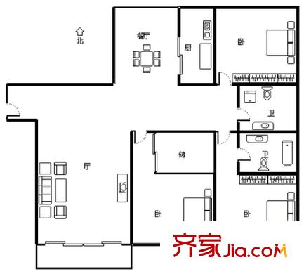 上海 中新公寓 戶型圖
