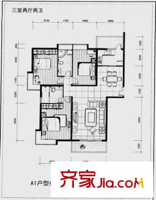 上海 中新公寓 戶型圖