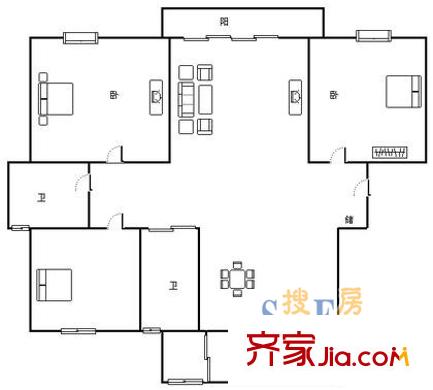 上海 中新公寓 戶型圖