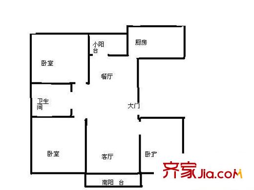 鶴鳴新村 3室 戶型圖