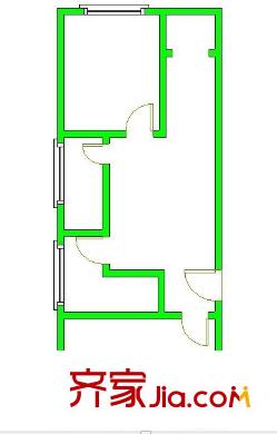 銀鳳小區(qū) 2室 戶型圖