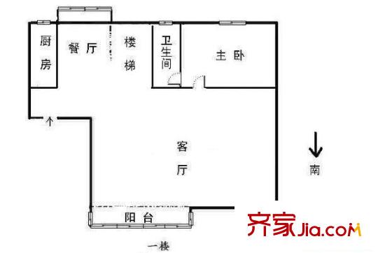 逸流公寓 5室 户型图