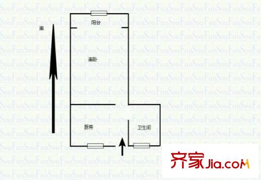 港駁小區(qū) 1室 戶(hù)型圖