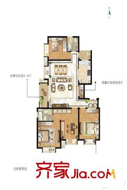 寶業(yè)萬(wàn)華城戶型圖 3室2廳2衛(wèi)1廚