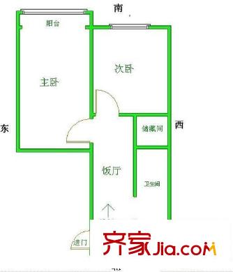 濰坊四村 2室 戶型圖