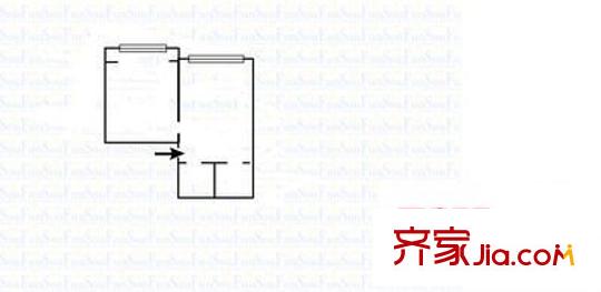 松风花园户型图户型图 1室2厅1卫1厨
