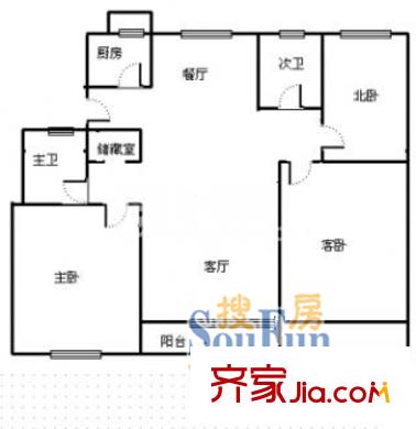 上海 松风花园 户型图