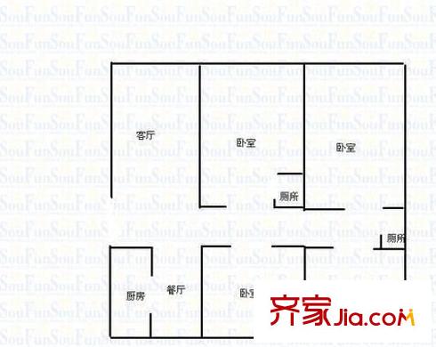 龍源星城 4室 戶型圖