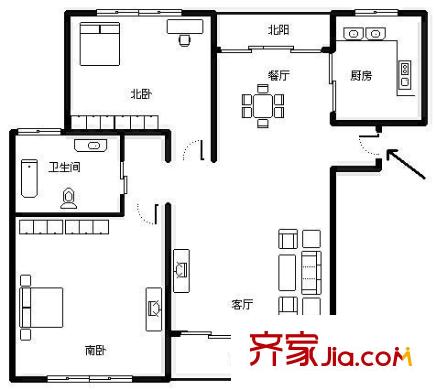 齊一小區(qū) 0室 戶型圖