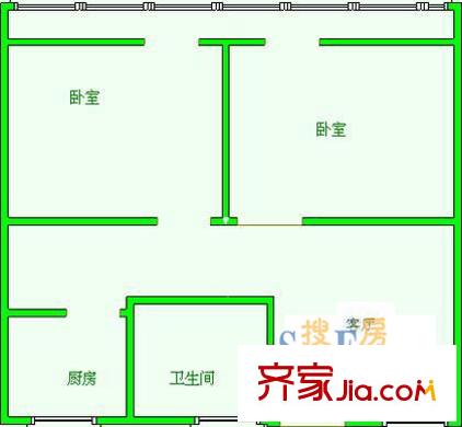 大華錦繡華城第1街區(qū)戶型圖上海 艾南花苑 戶型圖 2室1廳1衛(wèi)1廚