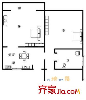 上海 濰坊七村 戶(hù)型圖