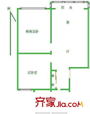 淞虹公寓 0室 户型图