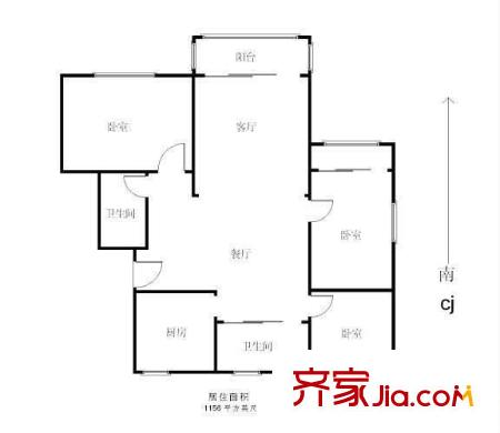 郁庭峰 4室 户型图