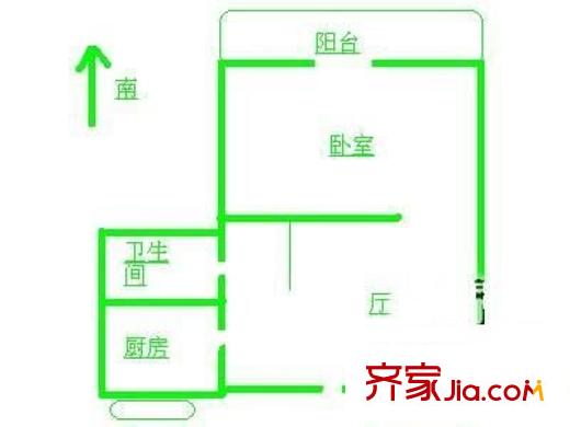 桂林苑户型图户型图 1室1厅1卫1厨