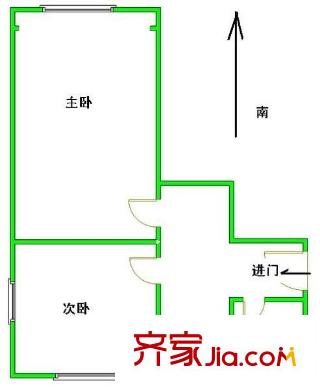 濰坊十村 2室 戶型圖
