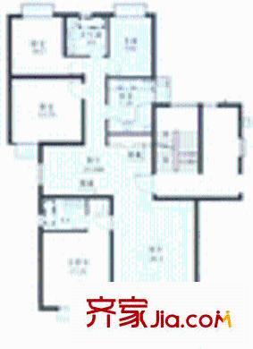 锦灏佳园户型图3室2厅2卫1厨