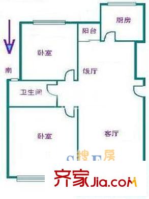 程桥二村 二室 户型图