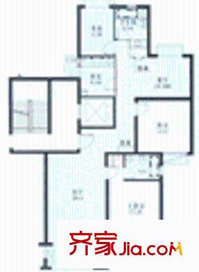 锦灏佳园户型图2室2厅1卫1厨