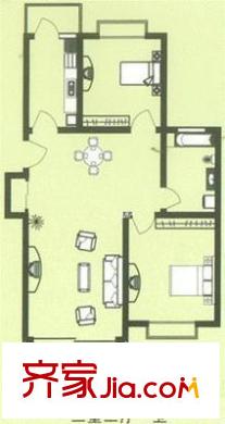 金橋新城二期金馨苑戶型圖上海 金橋新城二期金馨苑 戶型圖 2室2廳1衛(wèi)1廚