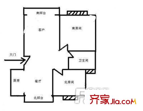 金橋新城二期金馨苑戶型圖金橋新城二期金馨苑 2室 戶型圖 2室2廳1衛(wèi)