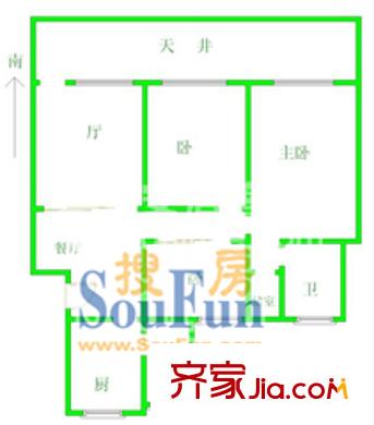 上海 北虹公寓 户型图