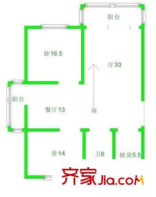 上海 北虹公寓 户型图