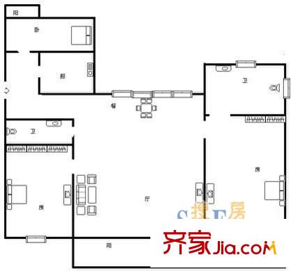 上海 南浦公寓 户型图