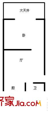 新明大樓 1室 戶型圖