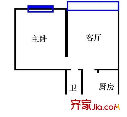 愛法花園 1室 戶型圖