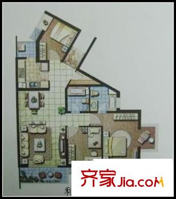 利星国际广场 3室 户型图