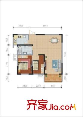 祥和公寓户型图户型图 1室1厅1卫1厨