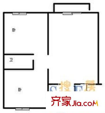 新世紀(jì)花苑二期 2室 戶型圖