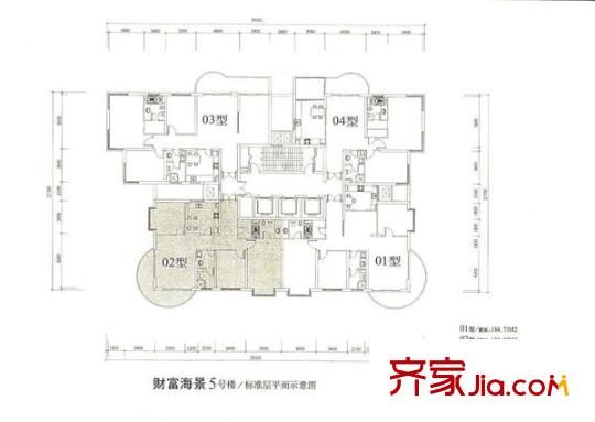 財(cái)富海景花園 0室 戶型圖