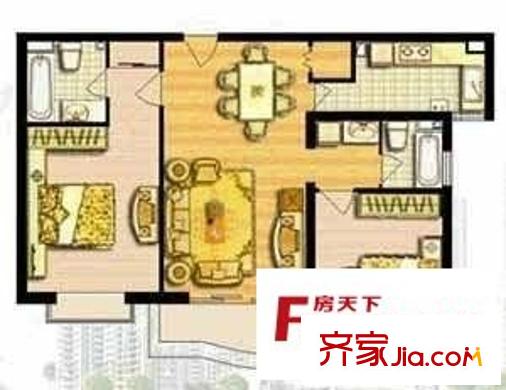 嘉登公寓户型图户型图 2室2厅1卫1厨