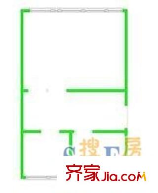 强生花苑 1室 户型图
