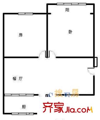 上海 海宏大廈2室 戶型圖