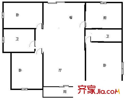 羅山怡景苑 3室 戶型圖